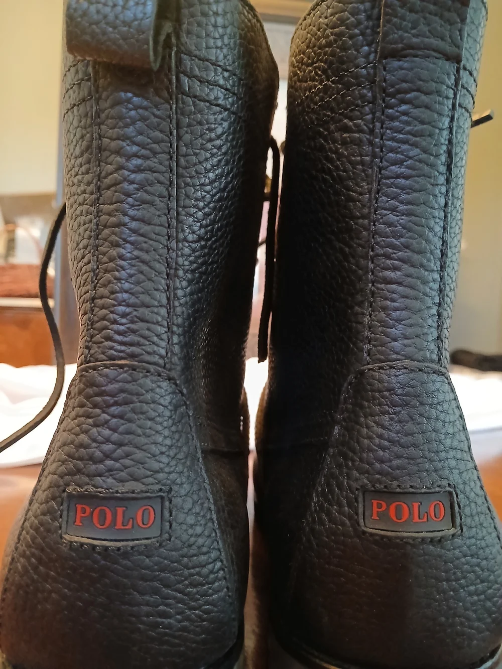 Polo by Ralph Lauren Black Leather Lace-Up Buckle Ankle Boots Ranger Black 11